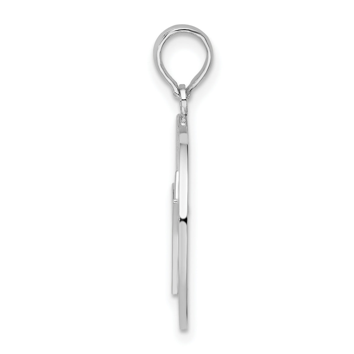 Sterling Silver Barbados Trident Pendant with Wave Detailing, Caribbean Heritage Charm