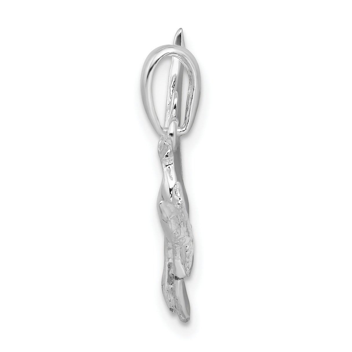 Sterling Silver Crane Pendant with Outstretched Wings, Nature Inspired Bird Jewelry for Women
