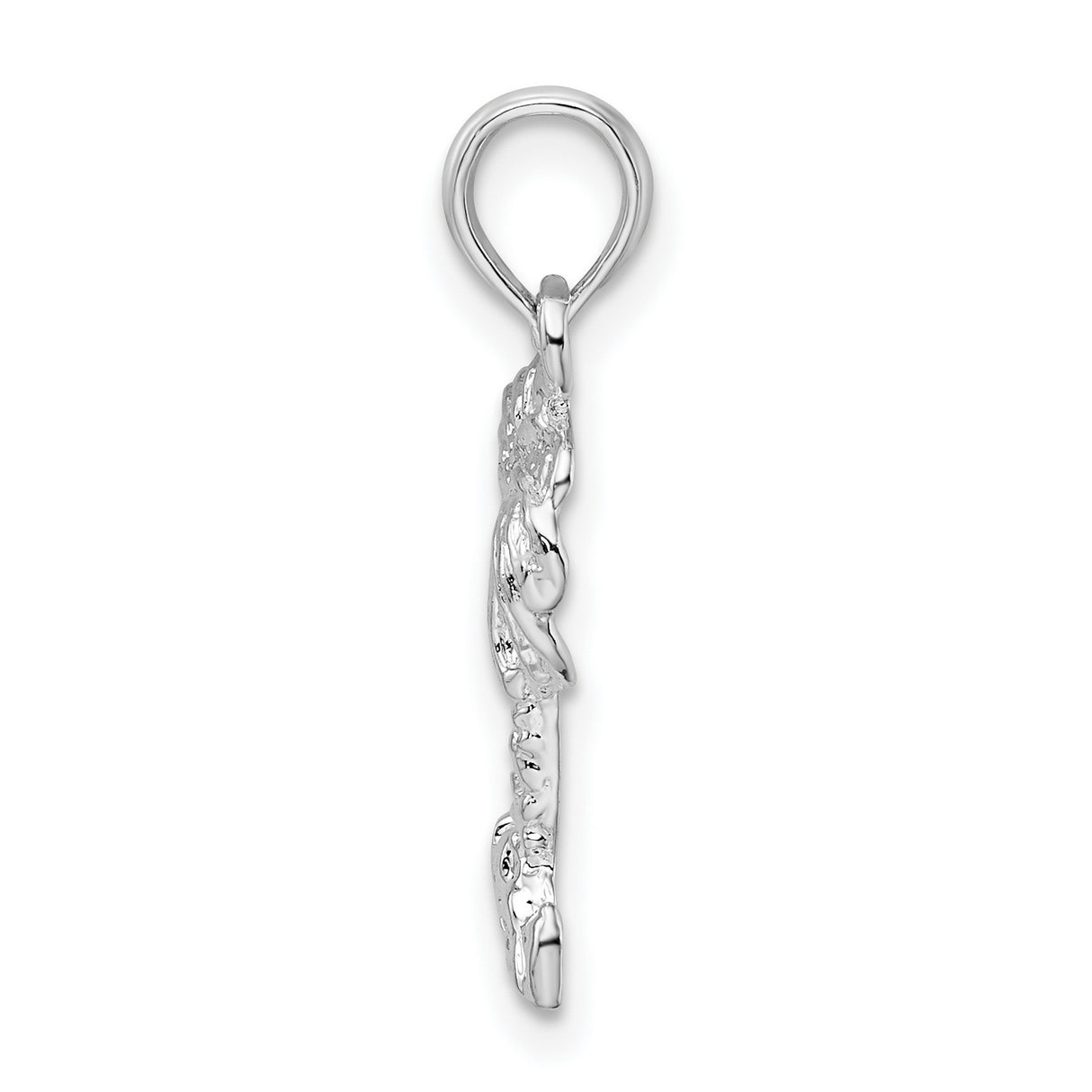 Sterling Silver Palm Tree Pendant, Tropical Design Symbolizing Relaxation and Paradise