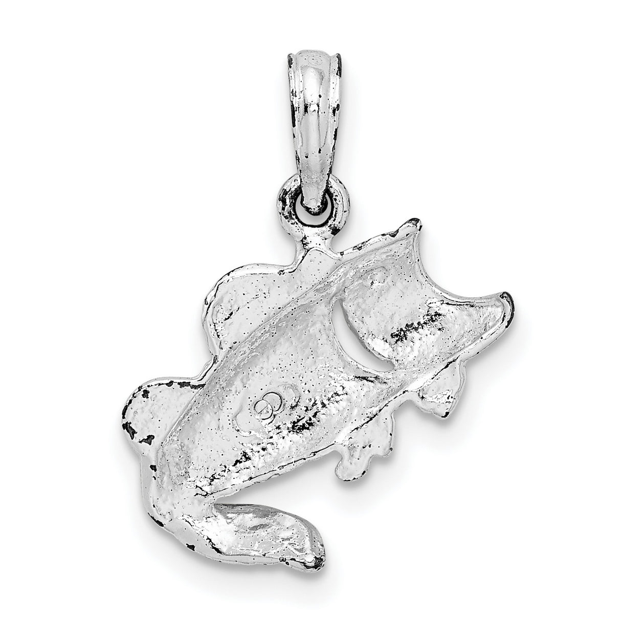 Sterling Silver Jumping Bass Pendant, Detailed Fish Charm, Outdoor Angler Jewelry for Men