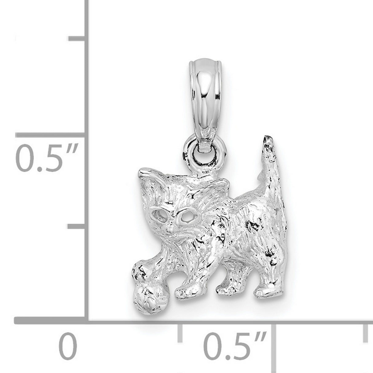 Sterling Silver Cat Pendant with Playful Kitten Charm, Minimalist Animal Lover Jewelry