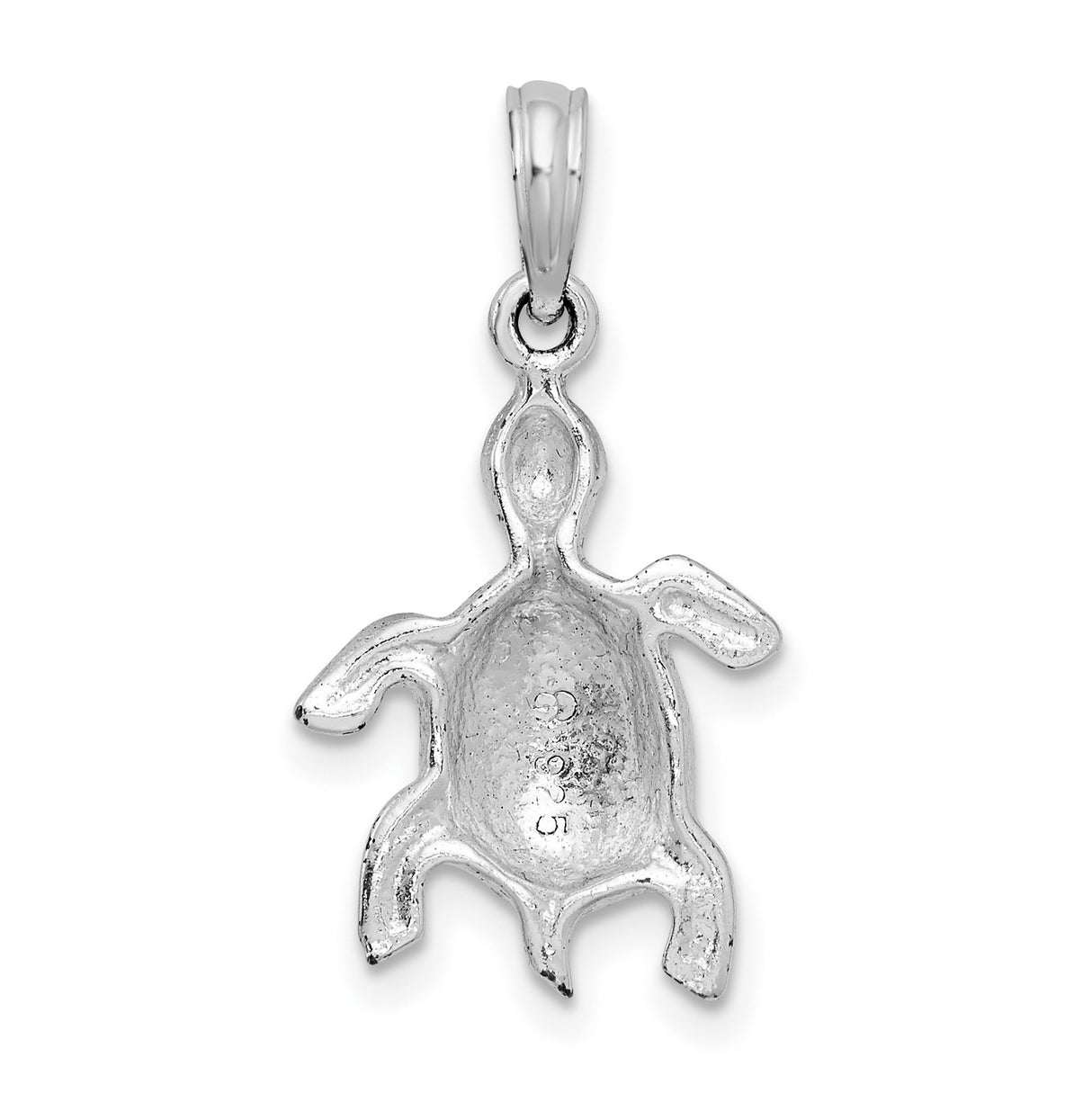 Sterling Silver Sea Turtle Pendant, Detailed Ocean Animal Design, Nature Inspired Charm