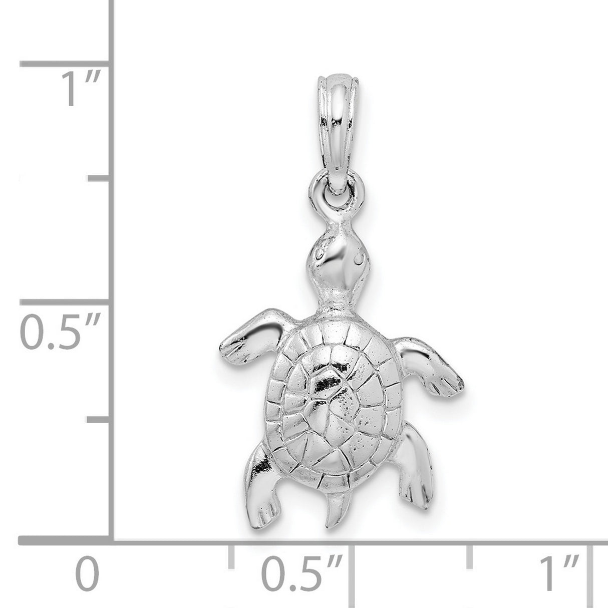 Sterling Silver Sea Turtle Pendant, Detailed Ocean Animal Design, Nature Inspired Charm