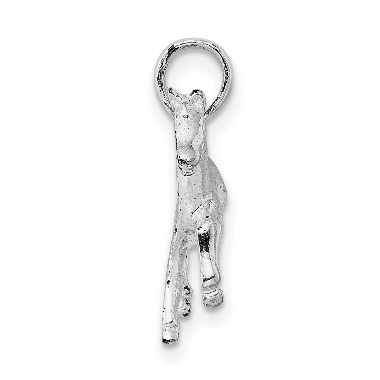 Sterling Silver Horse Pendant with Galloping Design, Equestrian Animal Charm for Women or Unisex Wear