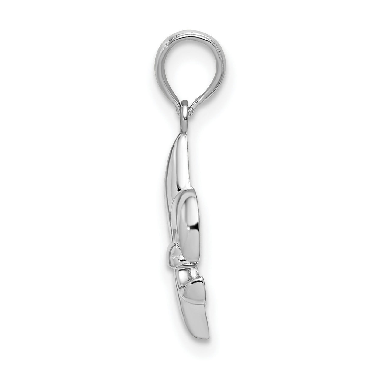 Sterling Silver Fleur de Lis Pendant, Classic French Symbol with Polished Finish, Unisex Jewelry Piece