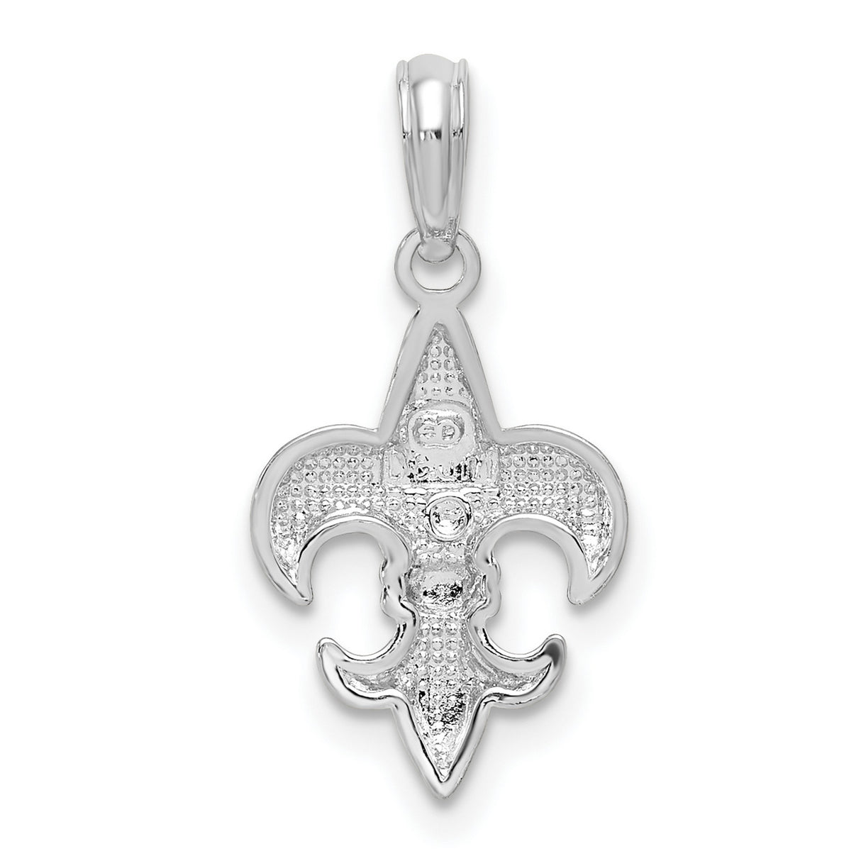Sterling Silver Fleur de Lis Pendant, Classic French Symbol with Polished Finish, Unisex Jewelry Piece