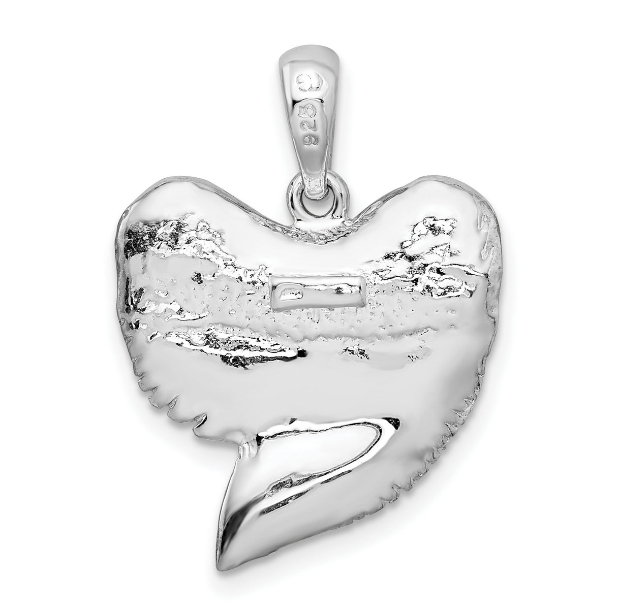 Sterling Silver Shark Tooth Pendant with Realistic Fossil Design, Nautical Surfer Jewelry for Men