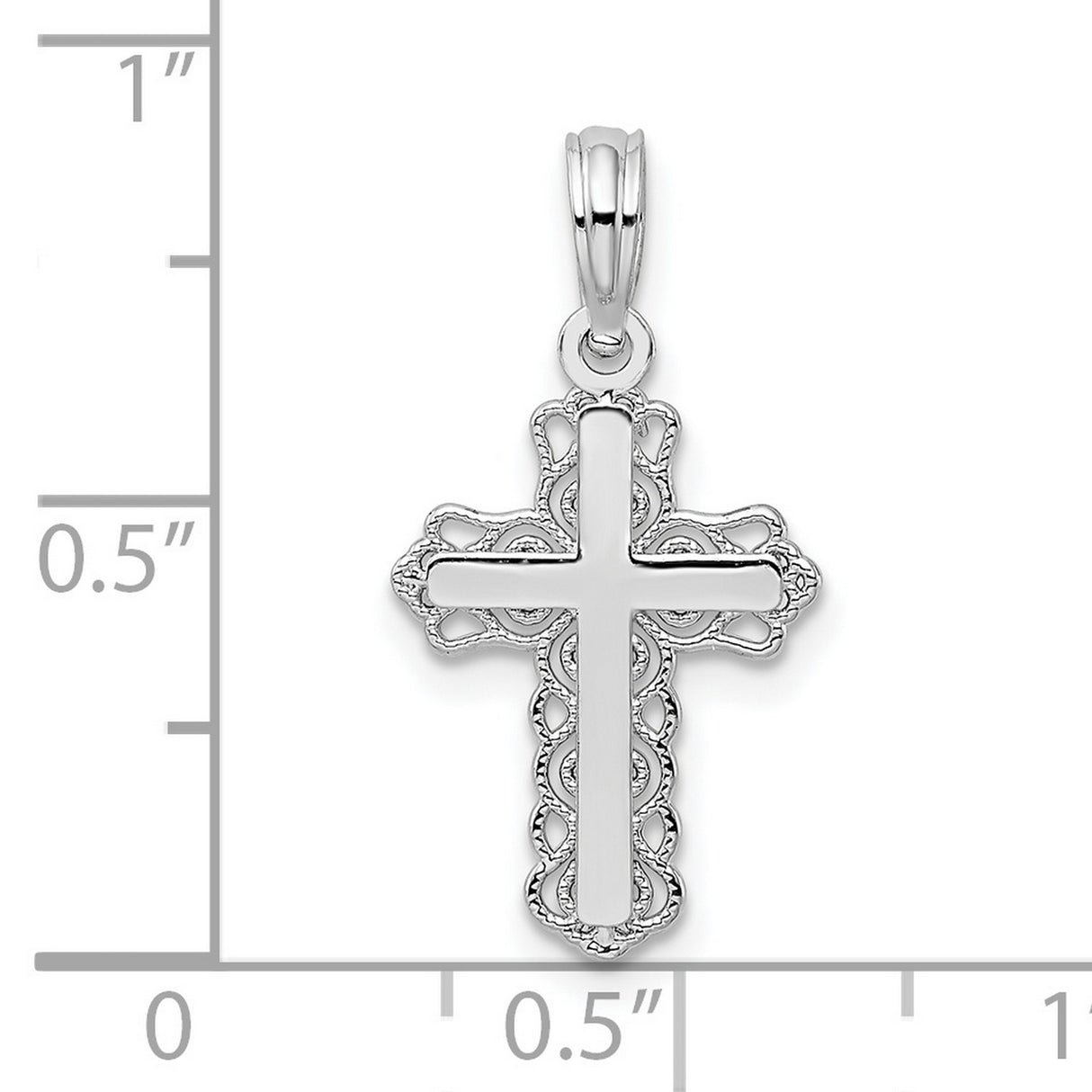Sterling Silver Cross Pendant with Filigree Design, Religious Jewelry for Men and Women