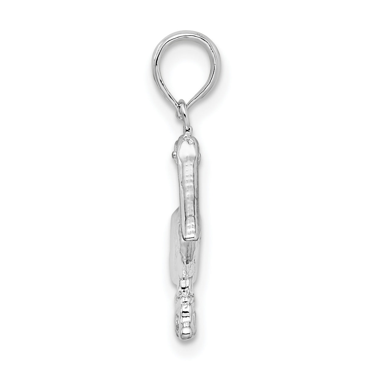 Sterling Silver Pelican Pendant with Detailed Bird on Rock, Nautical Wildlife Charm