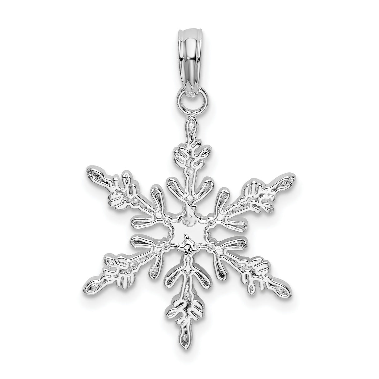 Sterling Silver Snowflake Pendant with Intricate Winter Design for Women