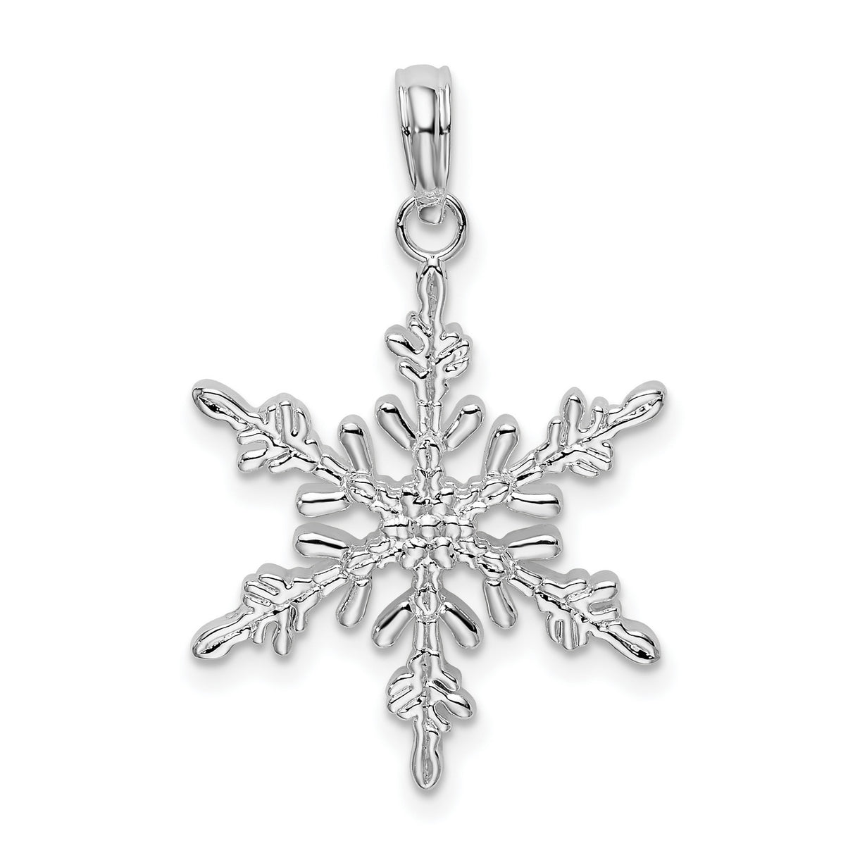 Sterling Silver Snowflake Pendant with Intricate Winter Design for Women