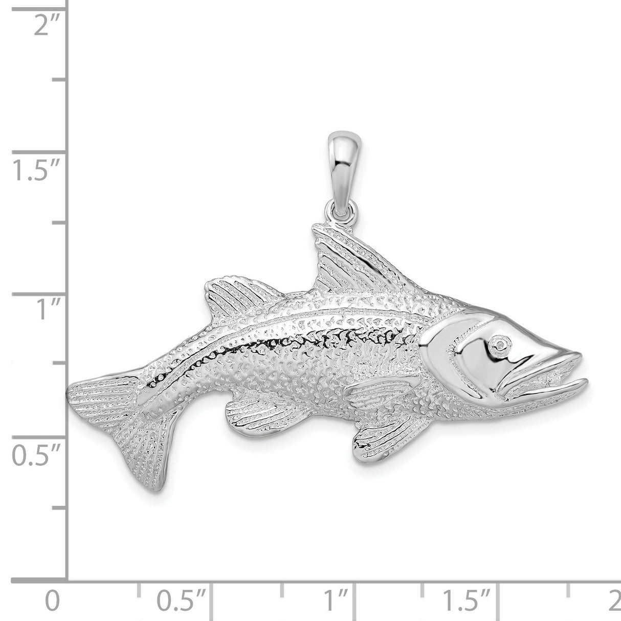 Sterling Silver Fish Pendant with Detailed Game Fish Design, Nautical Angler Jewelry