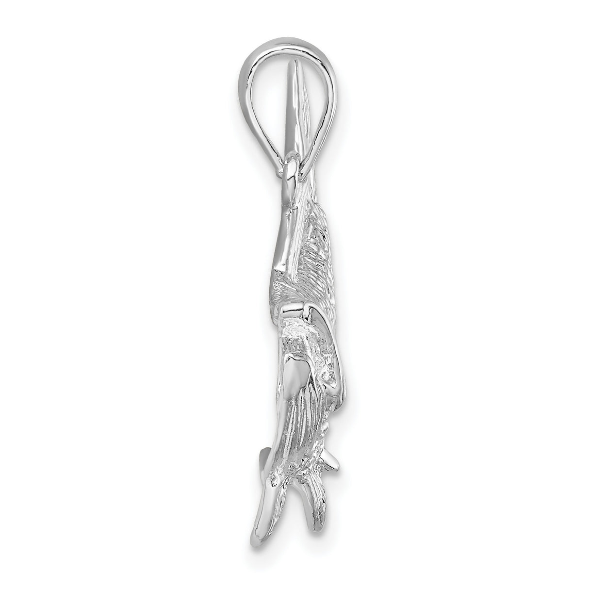Sterling Silver Tarpon Pendant, Detailed Sportfish Design, Nautical Jewelry for Anglers