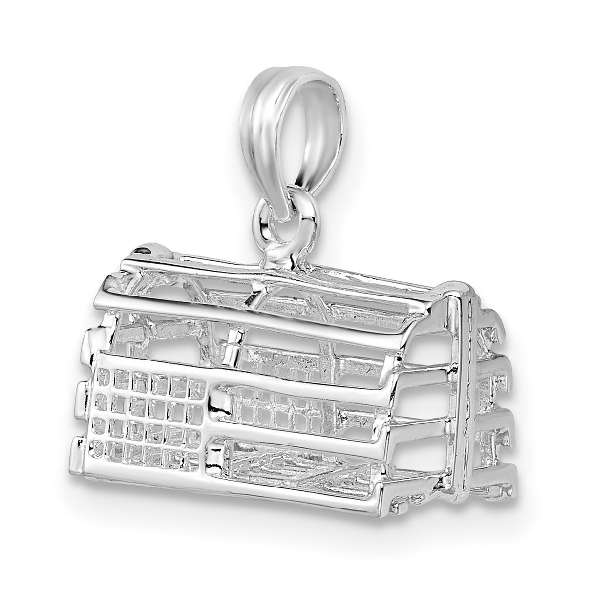 Sterling Silver Keyboard Pendant with Detailed Layout Design, Unisex Gamer Tech Jewelry