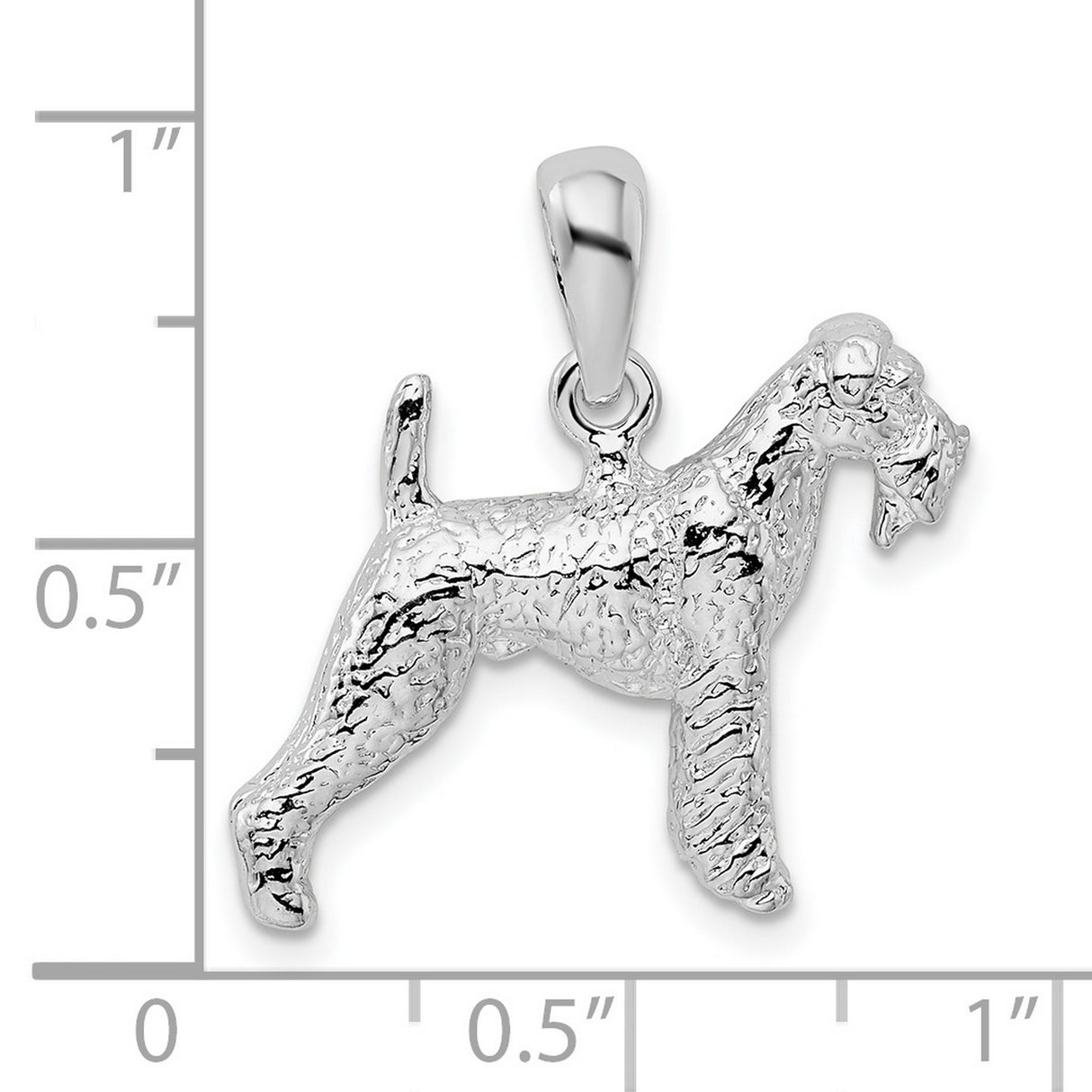 Sterling Silver Terrier Pendant, Realistic Dog Charm for Women or Unisex Wear