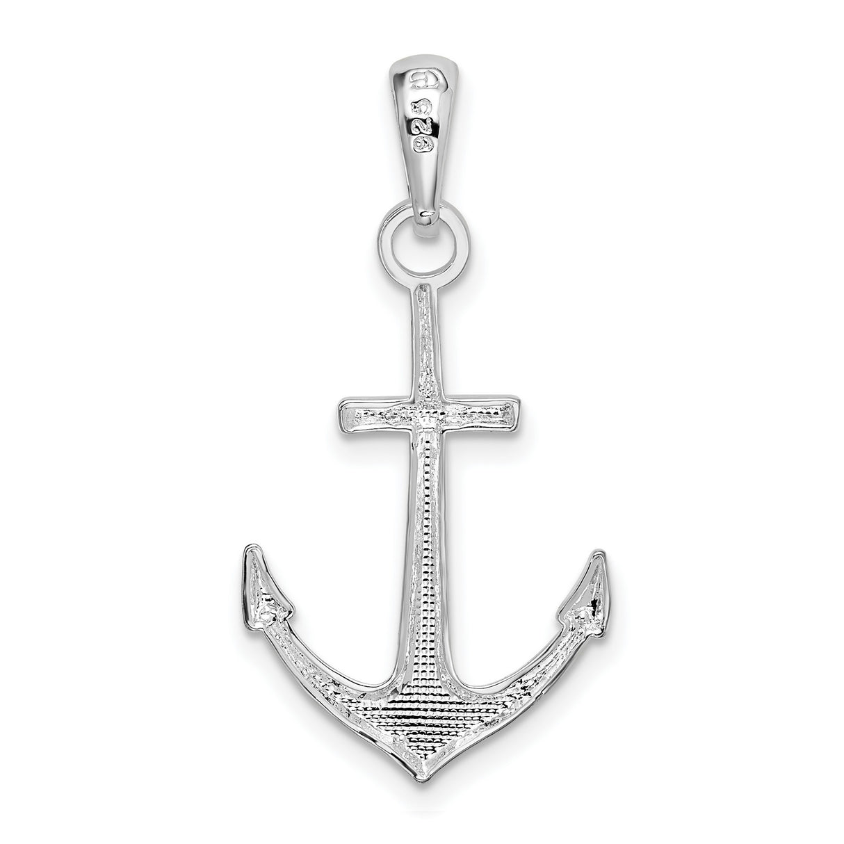 Sterling Silver Anchor Pendant, Nautical Marine Charm Symbolizing Hope and Strength, Unisex Jewelry