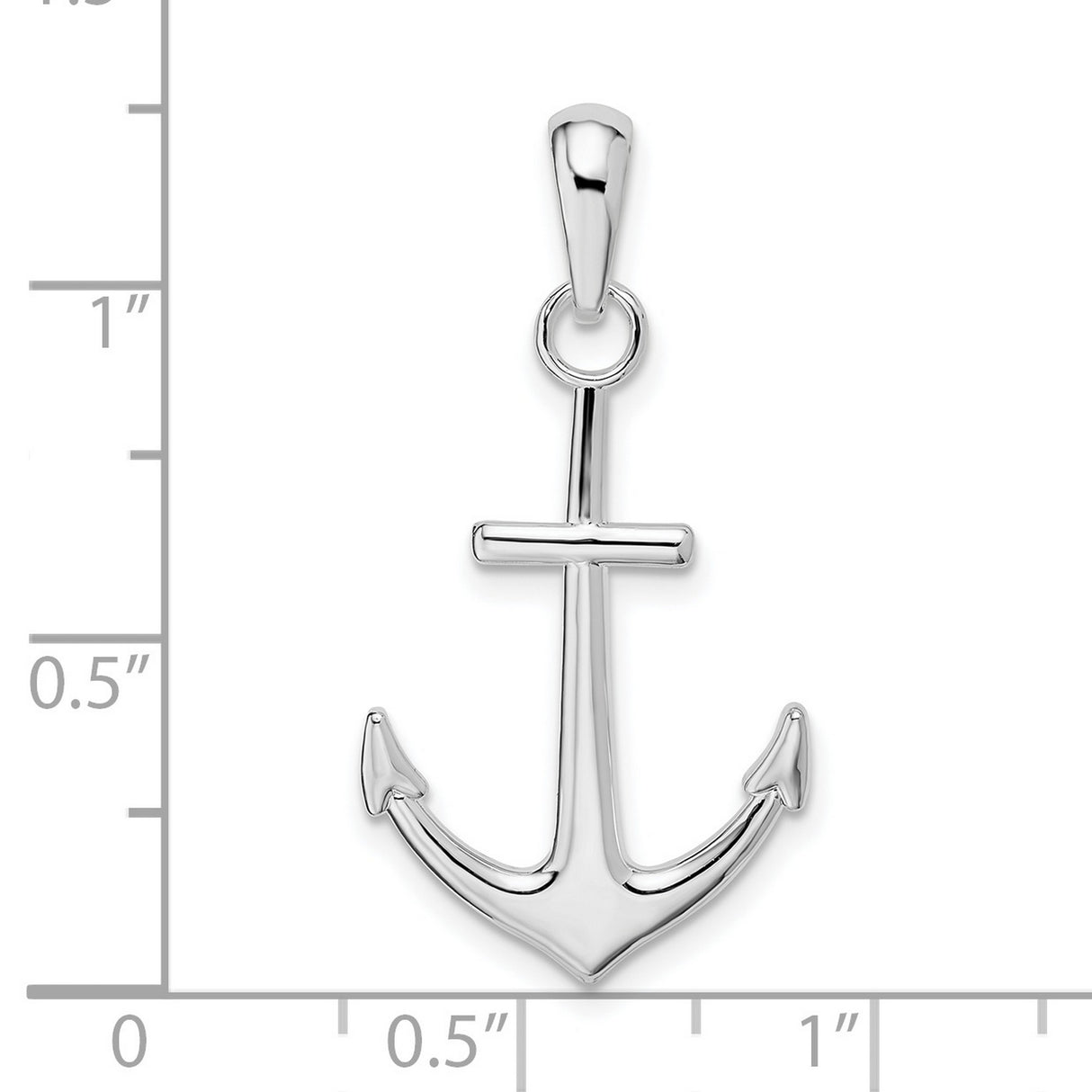 Sterling Silver Anchor Pendant, Nautical Marine Charm Symbolizing Hope and Strength, Unisex Jewelry