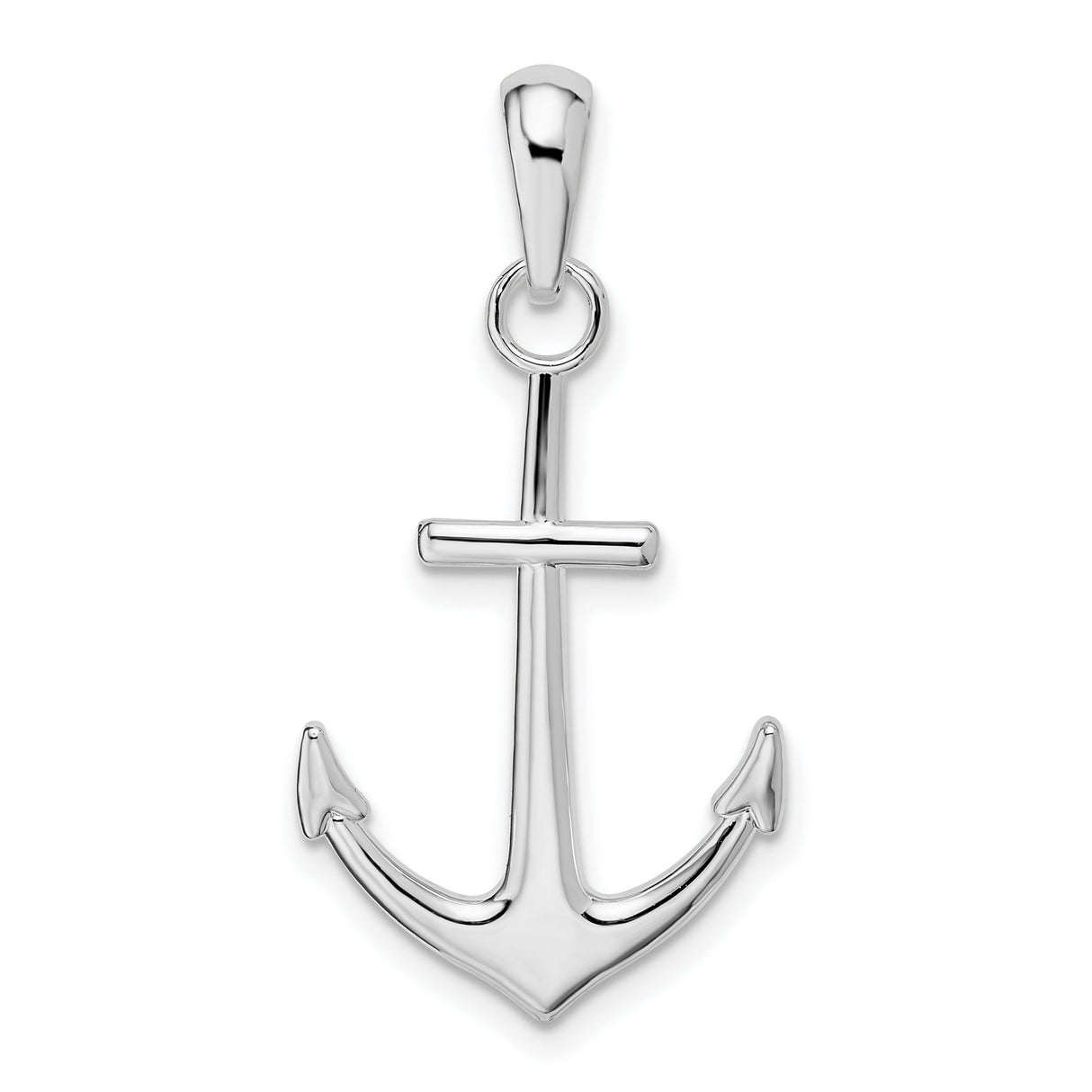 Sterling Silver Anchor Pendant, Nautical Marine Charm Symbolizing Hope and Strength, Unisex Jewelry