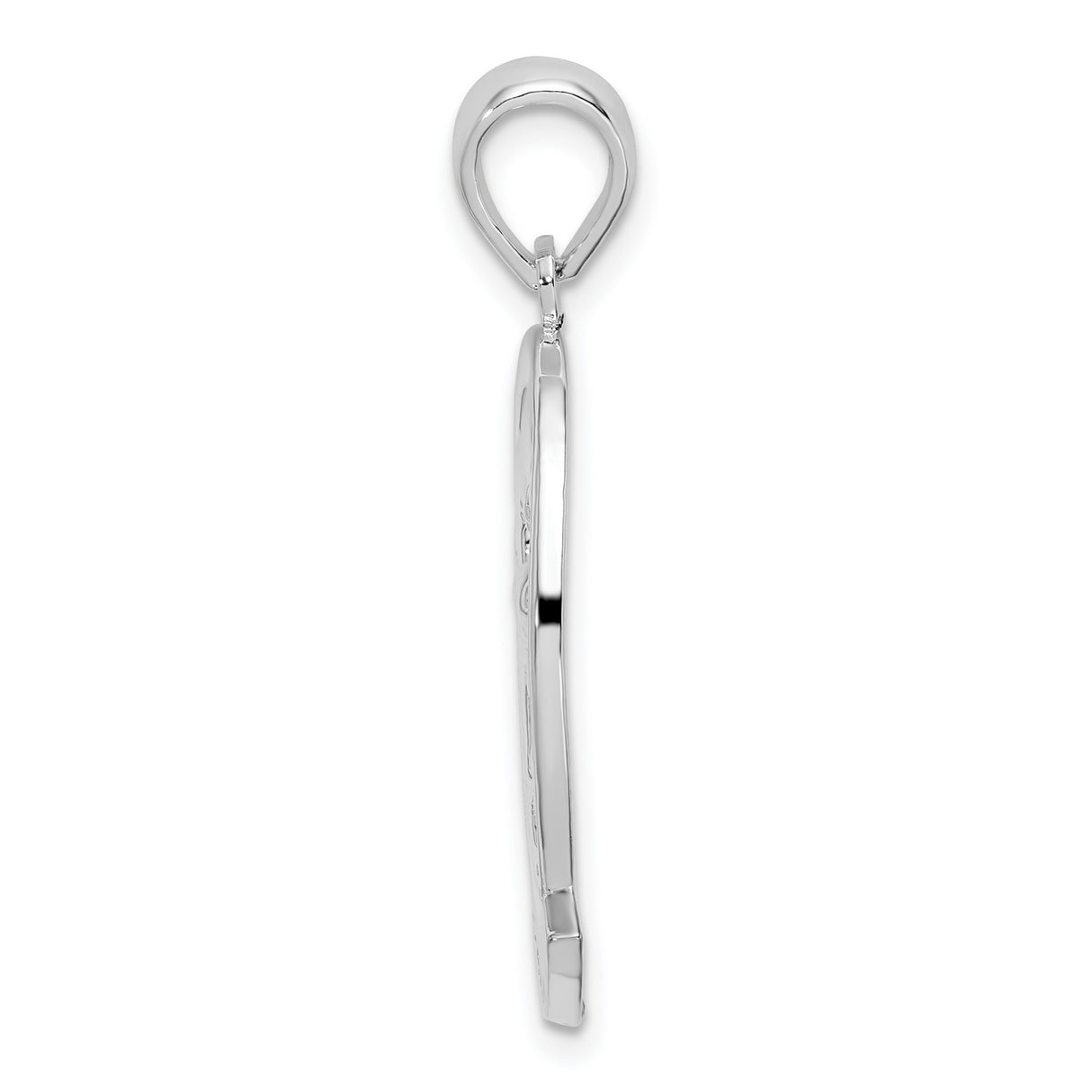 Sterling Silver Dolphin Pendant with Palm Tree, Sun and Waves, St Thomas Souvenir