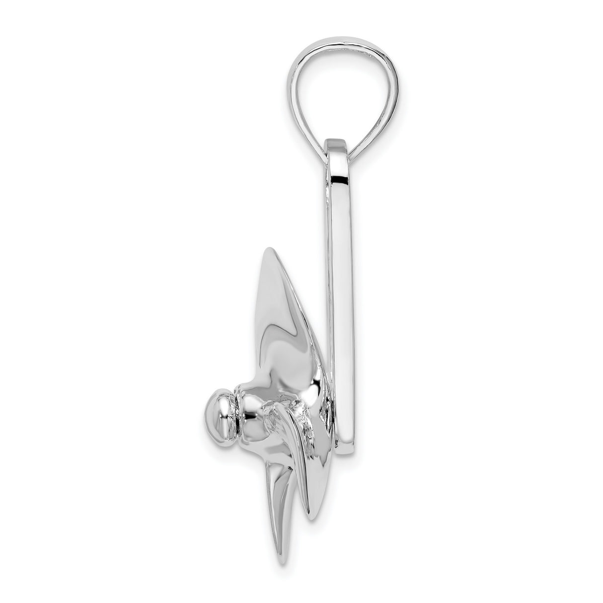 Sterling Silver Boat Propeller Pendant, Three Blade Marine Charm, Nautical Adventure Jewelry