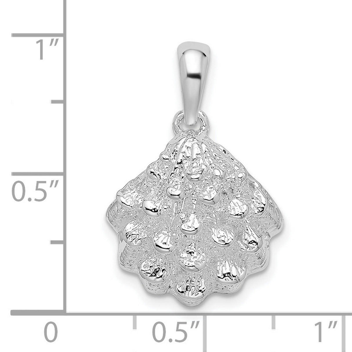 Sterling Silver Scallop Shell Pendant, Camino de Santiago Symbol, Spiritual Journey Charm