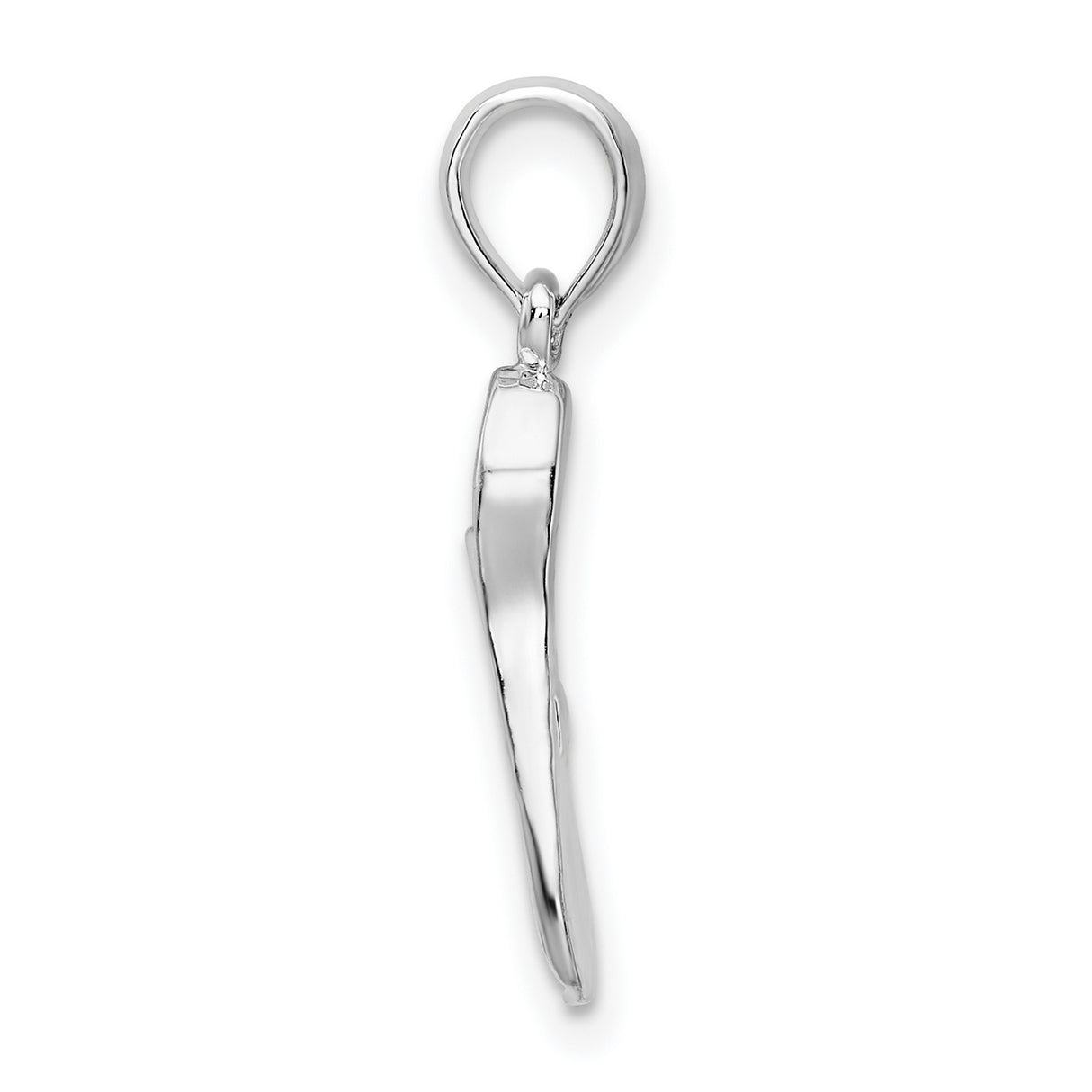 Sterling Silver Scuba Diving Flipper Pendant, 3D Fin Charm, Nautical Marine Theme