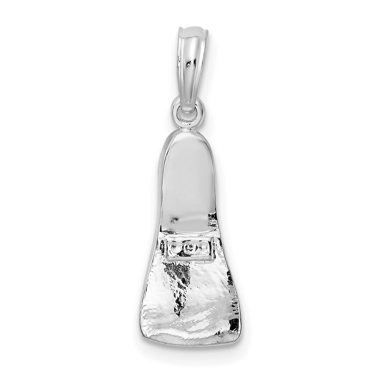 Sterling Silver Scuba Diving Flipper Pendant, 3D Fin Charm, Nautical Marine Theme