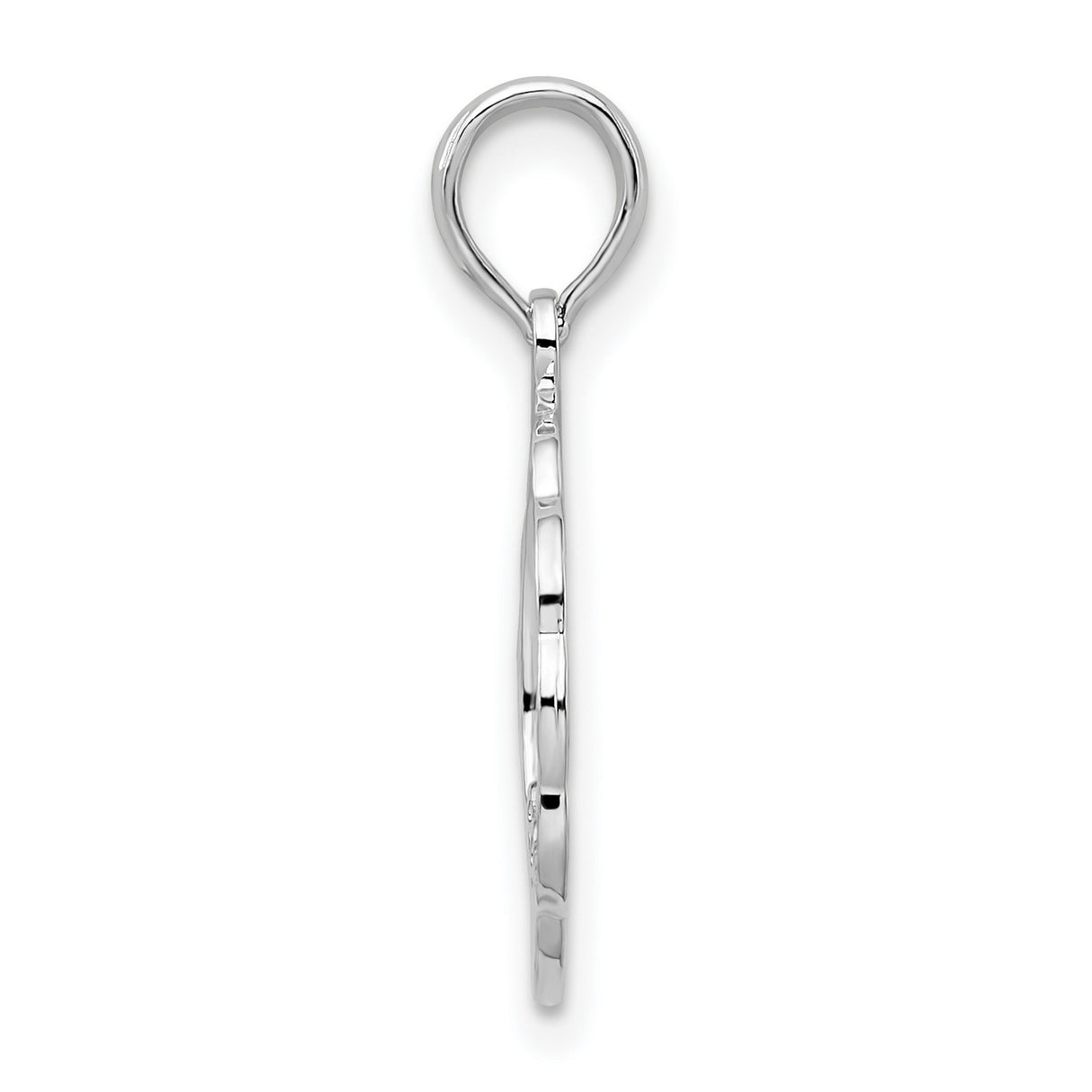 Sterling Silver Communion Pendant with Chalice Symbol and Scalloped Edge