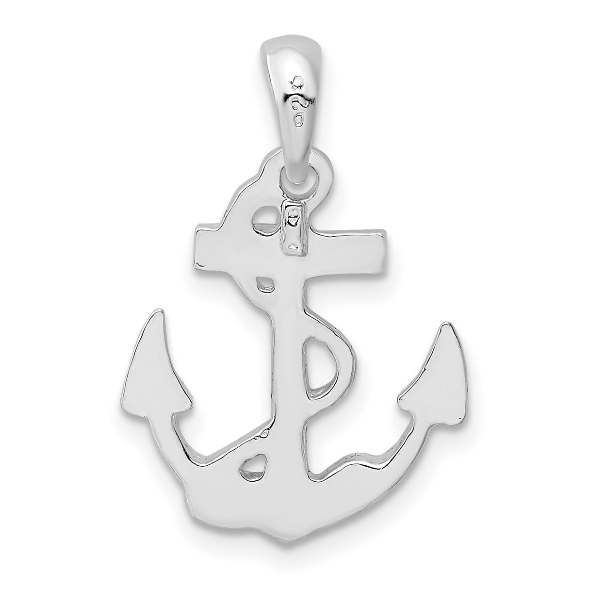 Sterling Silver Anchor Pendant with Rope Design, Nautical Symbol of Hope and Strength