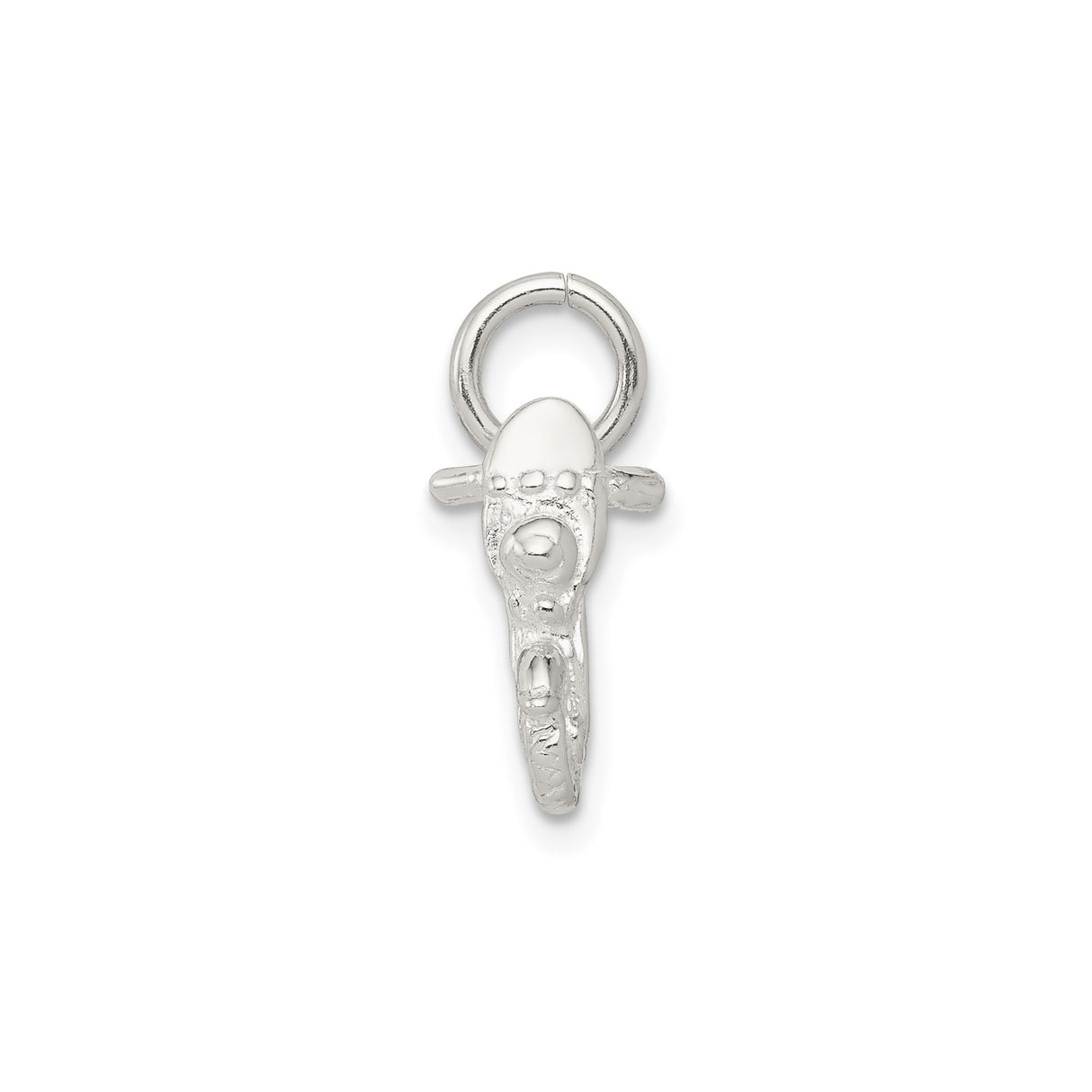 Sterling Silver Motorcycle Charm Pendant, Biker Jewelry with Adventure Theme for Men or Unisex Riders