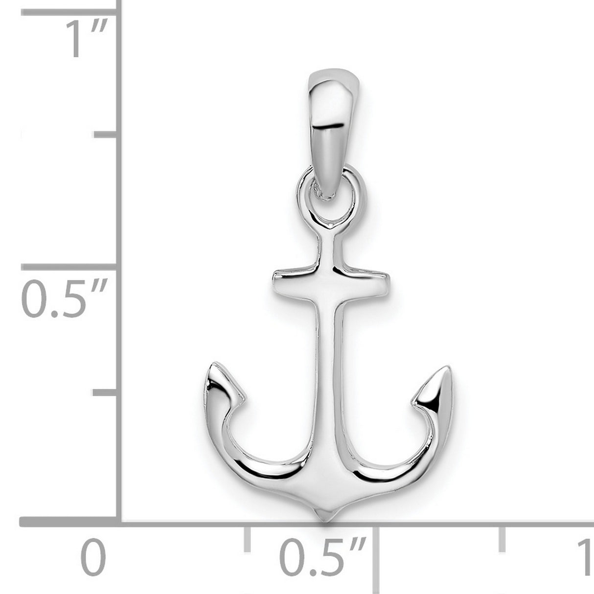 Sterling Silver Anchor Pendant with Nautical Symbol of Hope and Strength for Women or Unisex Wear