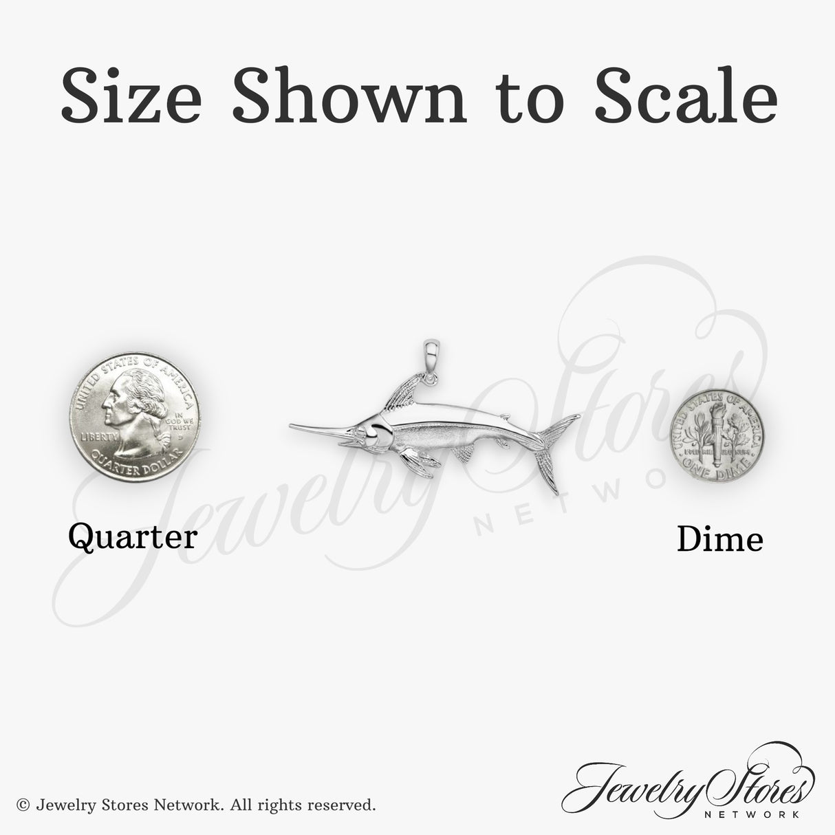 Sterling Silver Swordfish Pendant, Realistic Ocean Life Detail, Nautical Theme for Men and Unisex Wear