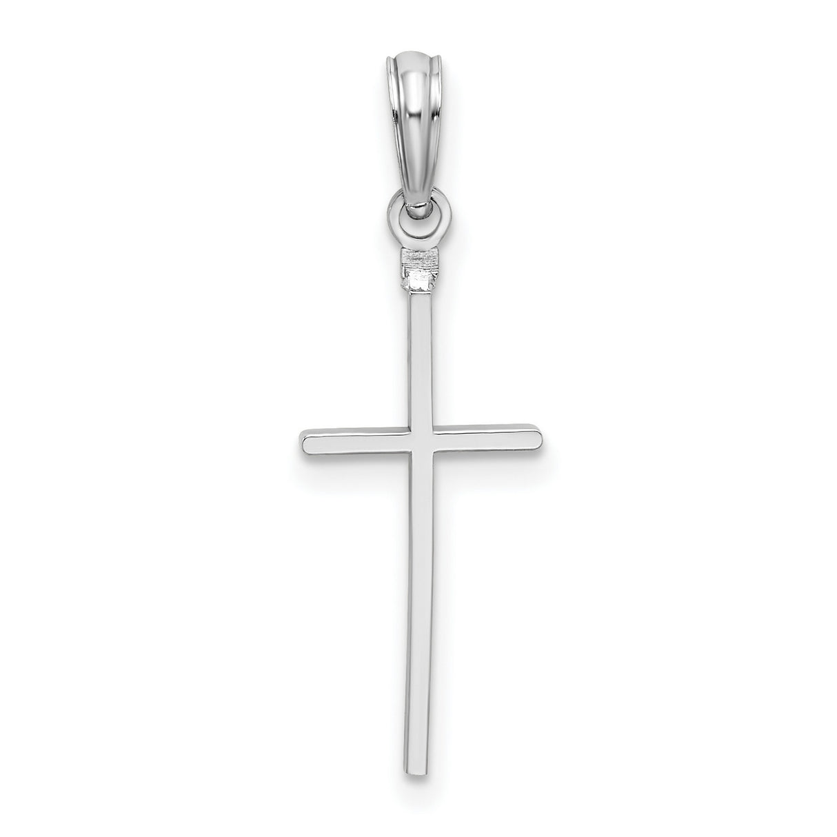 Sterling Silver Cross Pendant, Minimalist Latin Style Religious Jewelry for Men and Women