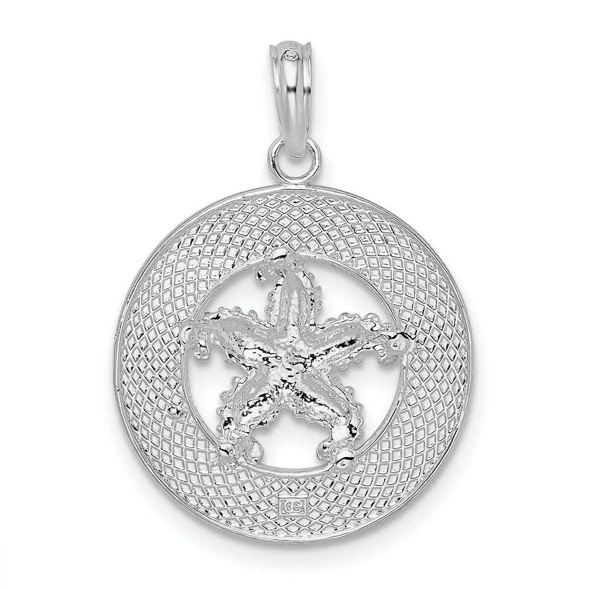 Sterling Silver Starfish Pendant with Sanibel Engraving, Ocean-Inspired Nautical Jewelry for Women