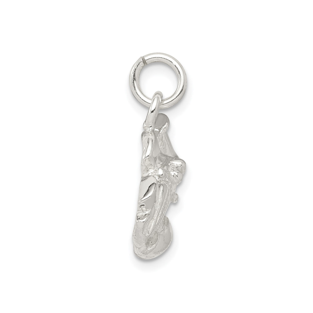 Sterling Silver Formula One Car Charm Pendant with 3D Open-Wheel Racing Design