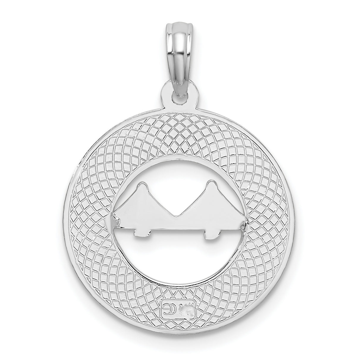 Sterling Silver Pendant with Charleston Bridge and Arthur Ravenel Cutout, Skyline Travel Charm