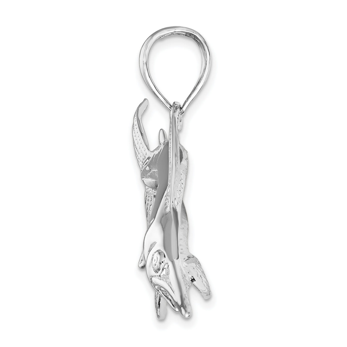 Sterling Silver Swordfish Pendant, Nautical Sea Theme Marine Life Jewelry for Men or Unisex Wear