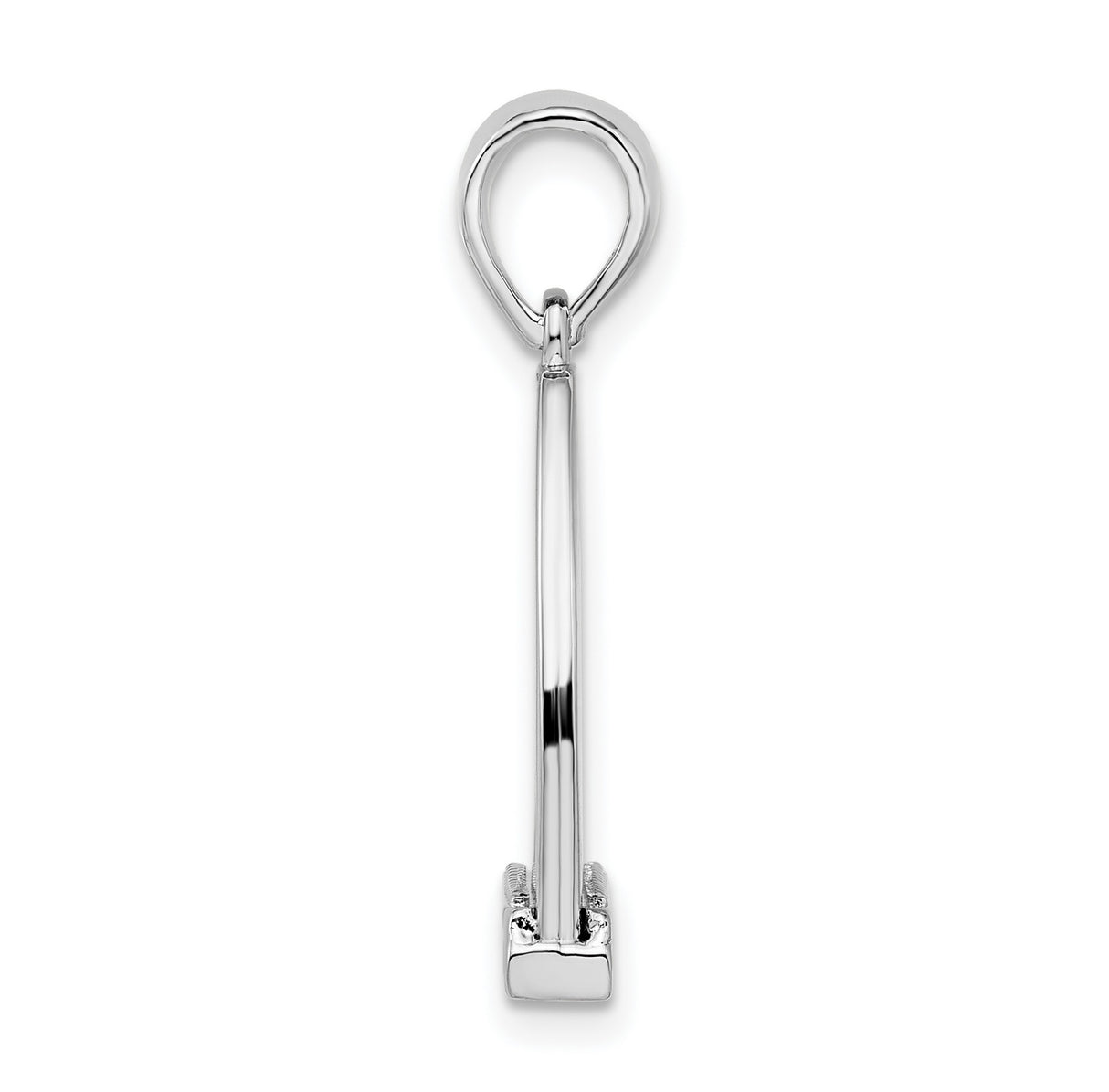 Sterling Silver Stirrup Pendant, Polished 3D Equestrian Charm for Women, Horse Riding Symbol