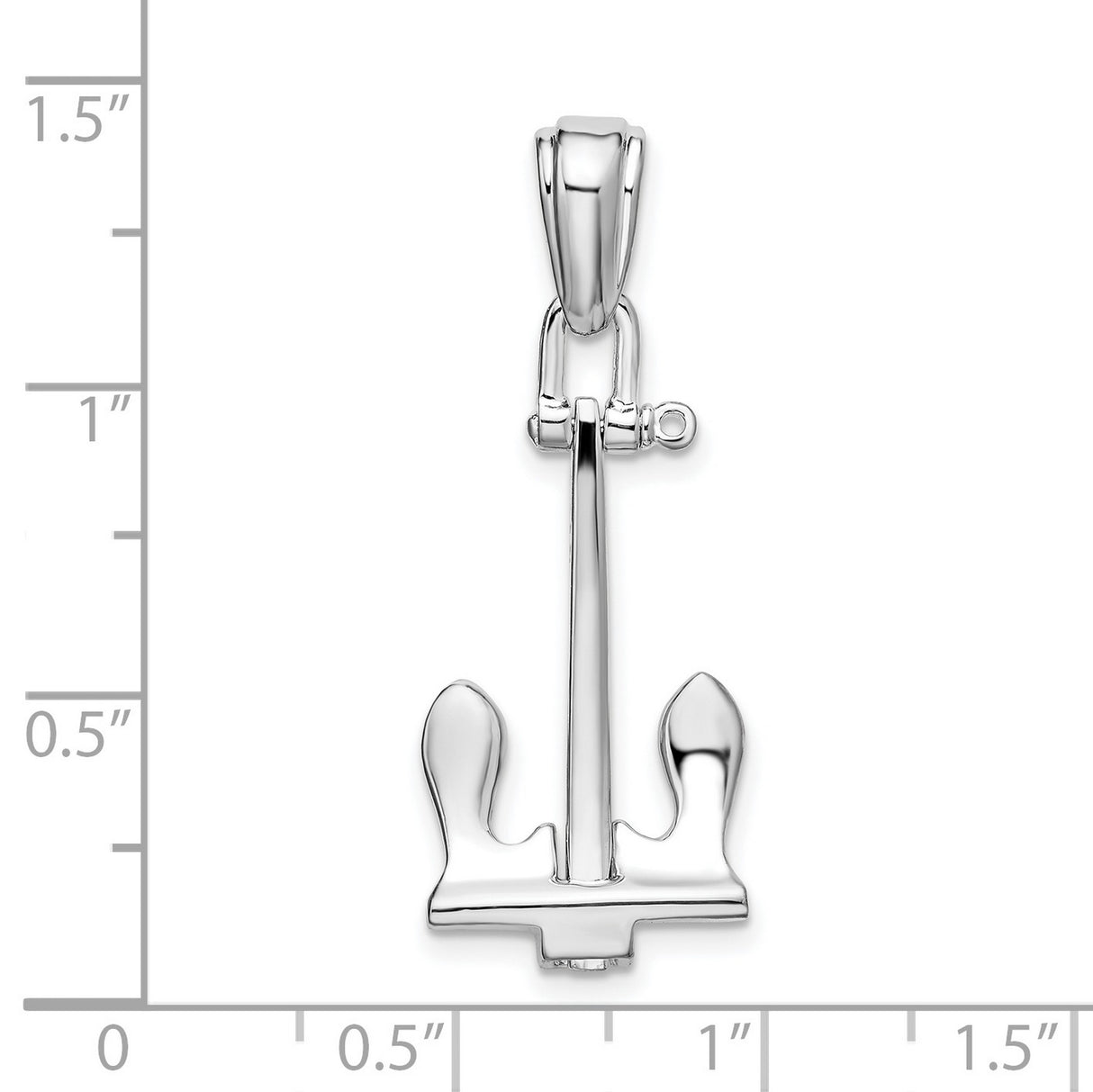 Sterling Silver Anchor Pendant, Nautical Christian Symbol for Men and Women