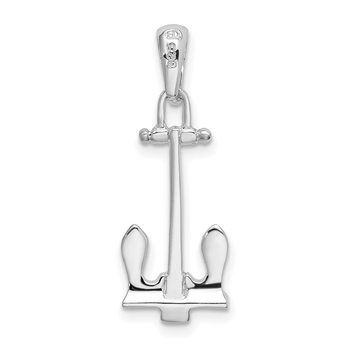 Sterling Silver Anchor Pendant with Nautical Faith Symbol for Men and Unisex Wear