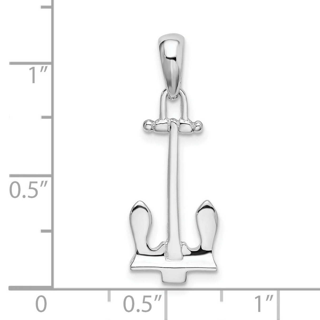 Sterling Silver Anchor Pendant with Nautical Faith Symbol for Men and Unisex Wear