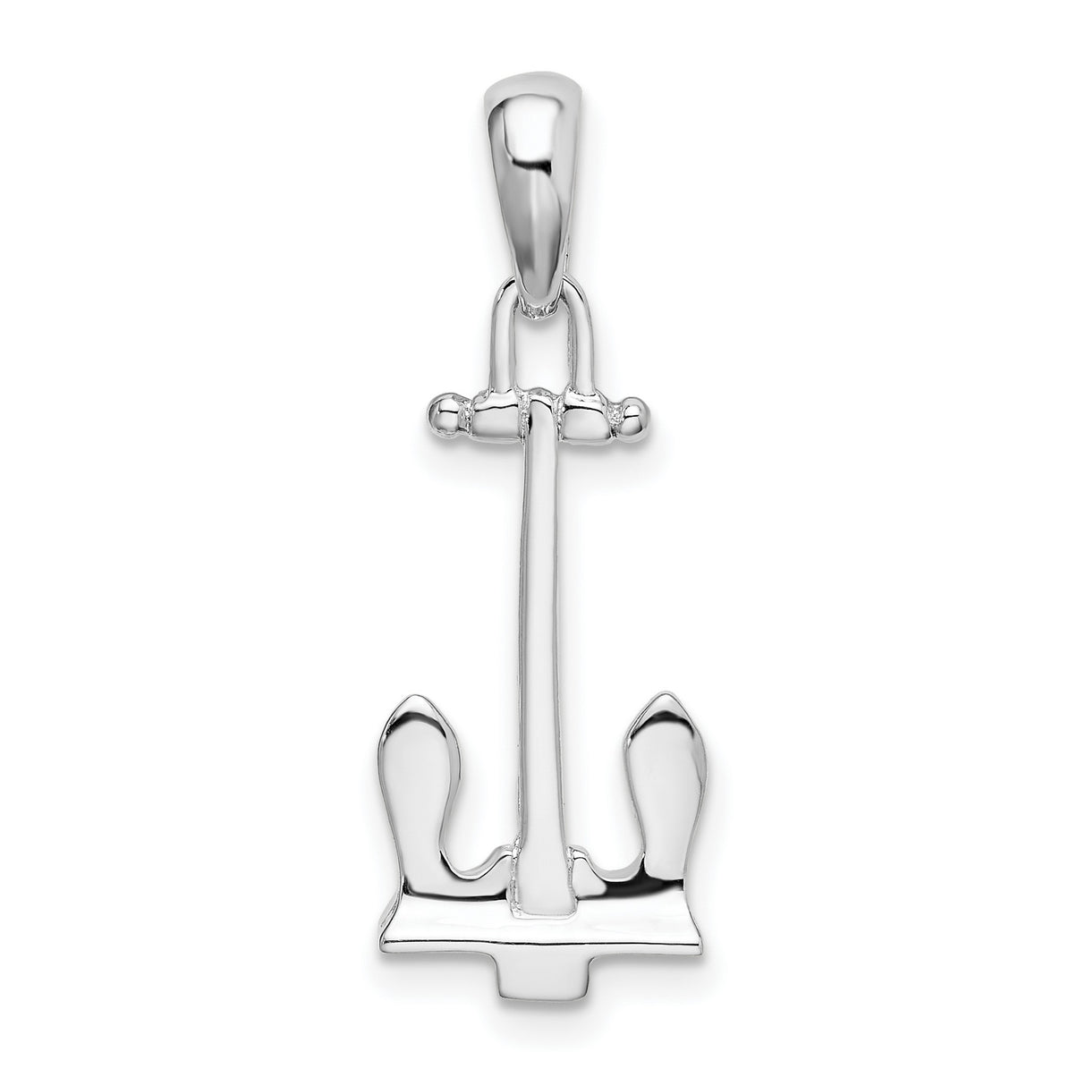 Sterling Silver Anchor Pendant with Nautical Faith Symbol for Men and Unisex Wear