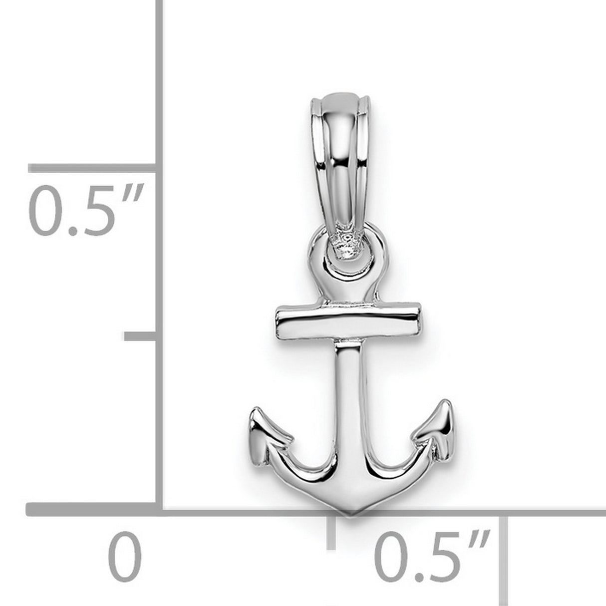 Sterling Silver Anchor Pendant Charm, Nautical Symbol of Strength and Faith for Women or Unisex
