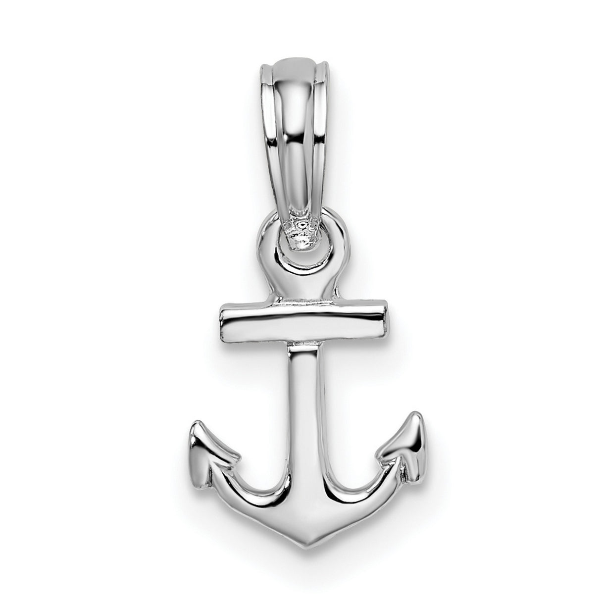 Sterling Silver Anchor Pendant Charm, Nautical Symbol of Strength and Faith for Women or Unisex