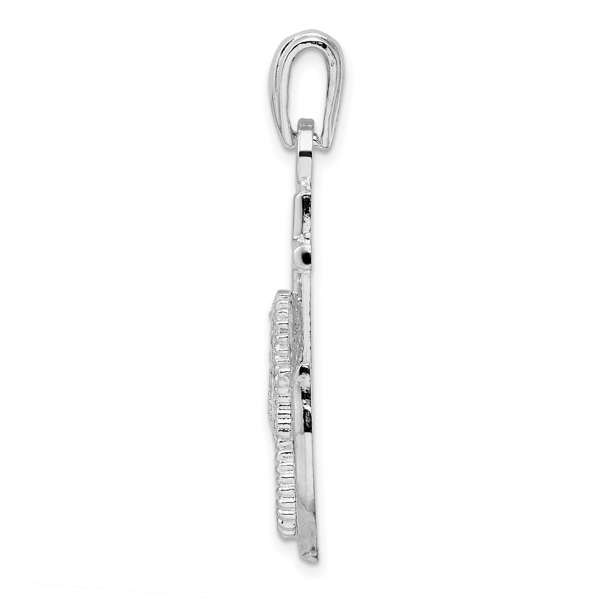 Sterling Silver Anchor and Seahorse Pendant, Nautical Cross Christian Ocean Jewelry