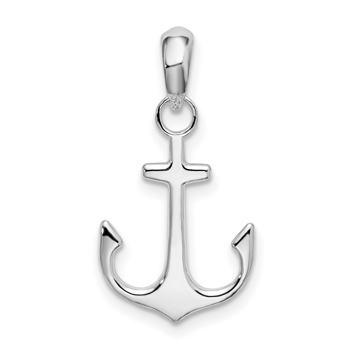 Sterling Silver Anchor Cross Pendant, Nautical Faith Symbol for Men and Women