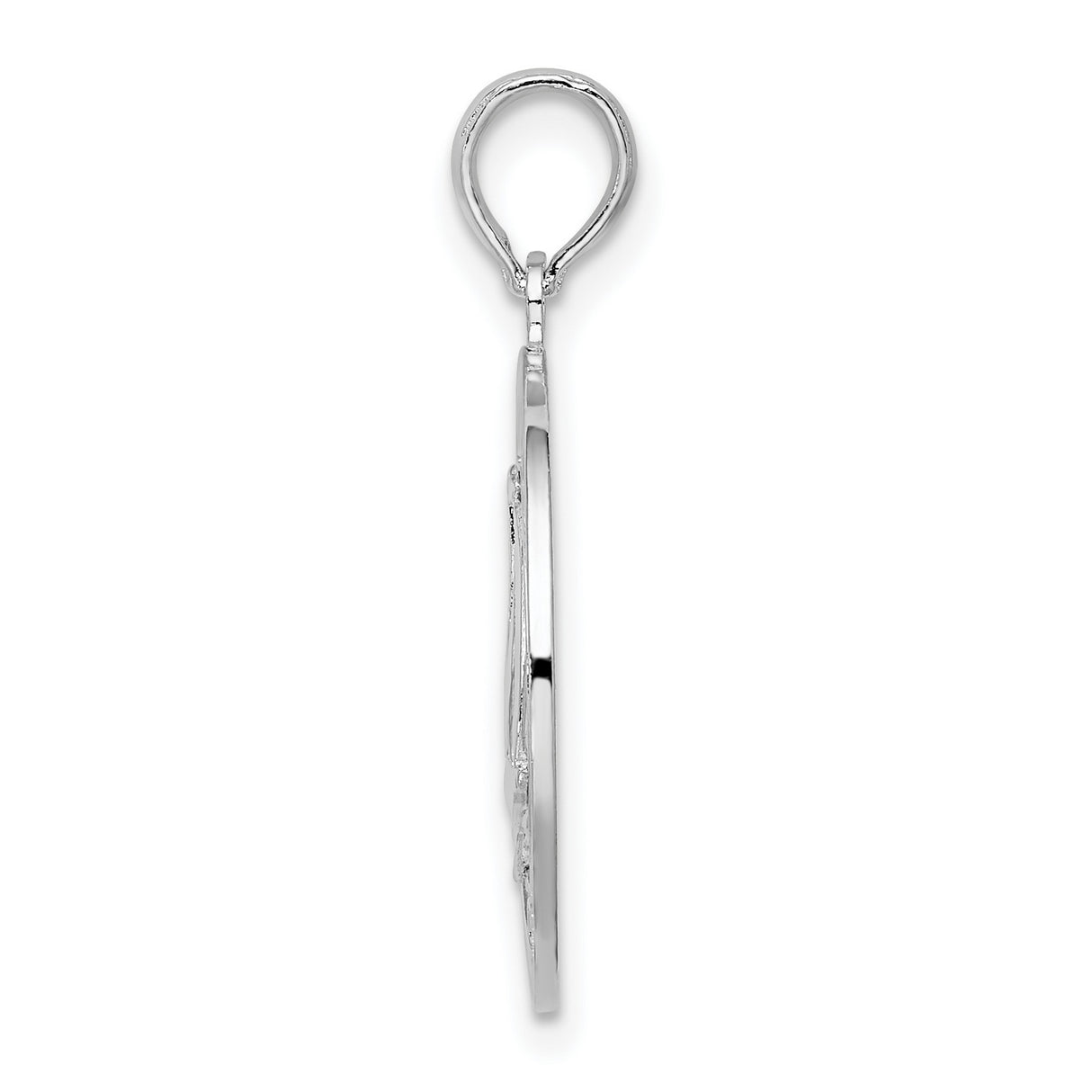 Sterling Silver Sailboat Pendant, Nautical Round Charm for Men and Women