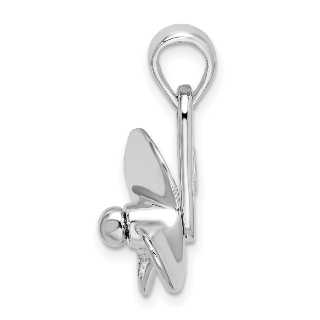 Sterling Silver Boat Propeller Pendant, Three Blade Nautical Charm for Ocean Enthusiasts