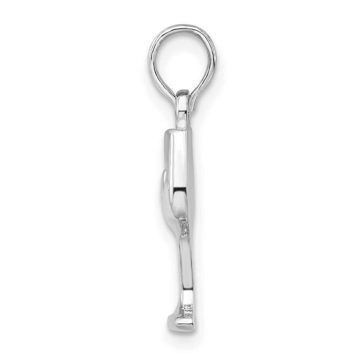 Sterling Silver Wine Glass Pendant with Heart Detail, Playful Charm for Women