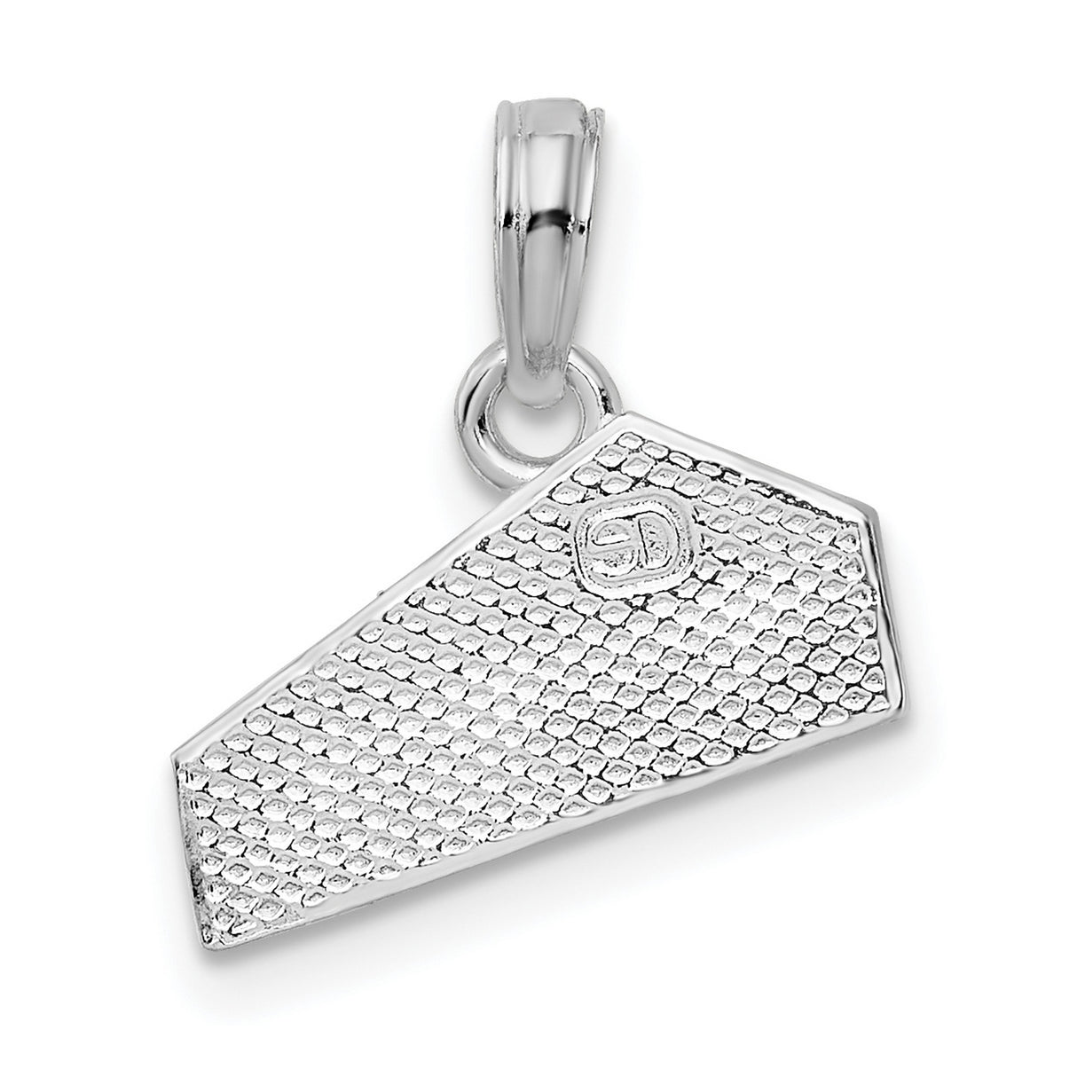 Sterling Silver Cheese Wedge Charm Pendant, Fun Culinary Jewelry for Cheese Lovers